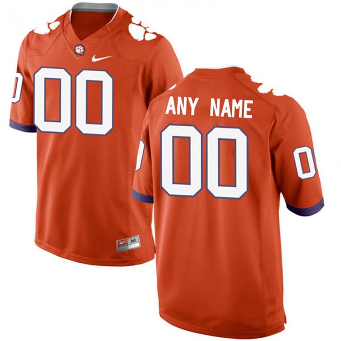 Male Clemson Tigers #00 Orange College Limited Football Customized Jersey