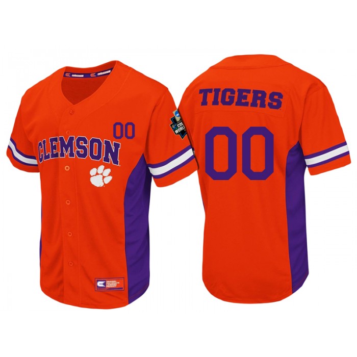 Male Clemson Tigers Orange Strike Zone College Baseball Custom Jersey
