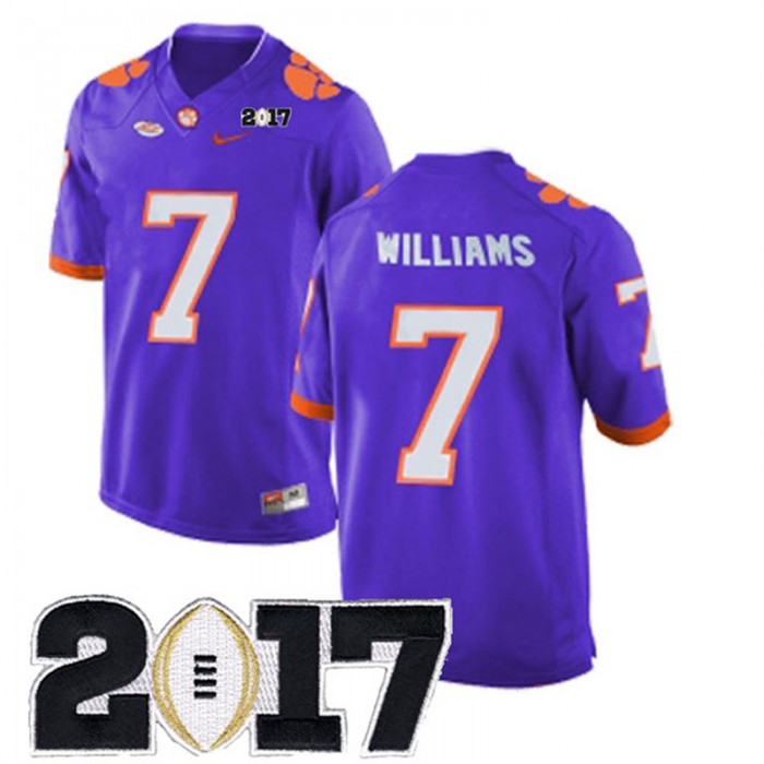 Male Clemson Tigers #7 Mike Williams Purple NCAA 2017 National Championship Bound Limited Jersey