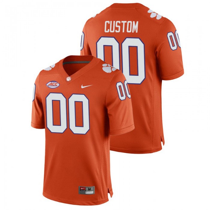 Custom Clemson Tigers College Football Home Game Orange Jersey For Men