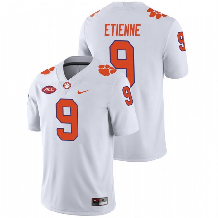 Travis Etienne Clemson Tigers College Football Away Game White Jersey For Men