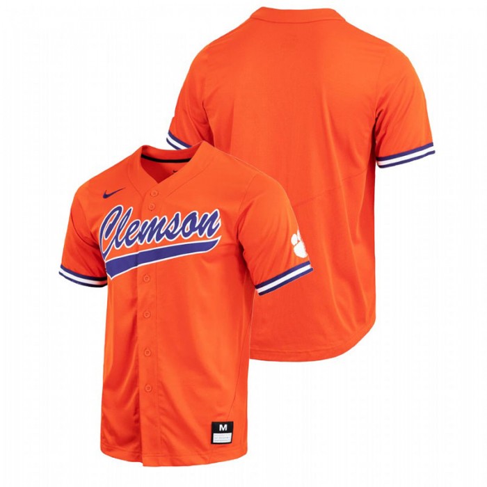 Clemson Tigers Custom College Baseball Replica Orange Men Jersey