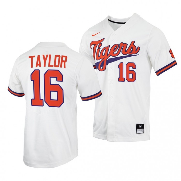 Will Taylor Clemson Tigers 2022 College Baseball Men Jersey-White