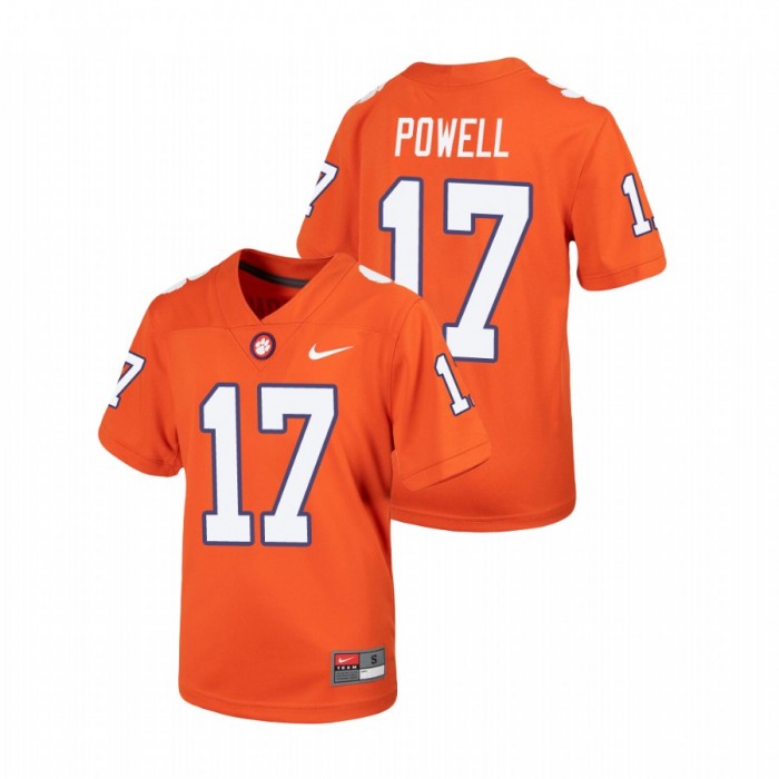 Clemson Tigers Cornell Powell Untouchable Replica Jersey Youth Orange