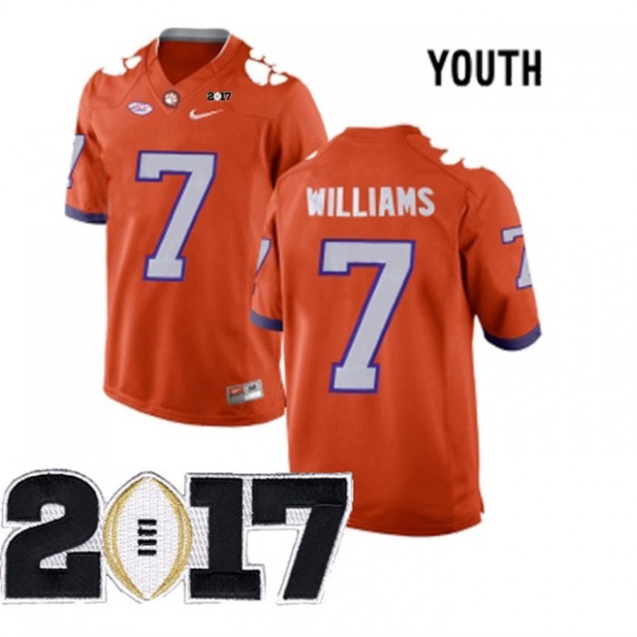 Youth Clemson Tigers #7 Mike Williams Orange NCAA 2017 National Championship Bound Limited Jersey