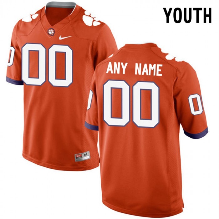 Youth Clemson Tigers #00 Orange College Limited Football Customized Jersey