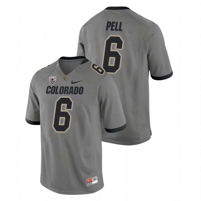 Alec Pell Colorado Buffaloes College Football Gray Alternate Game Jersey