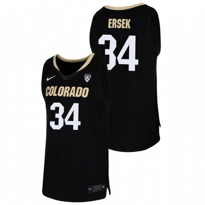 Colorado Buffaloes College Basketball Benan Ersek Team Replica Jersey Black For Men