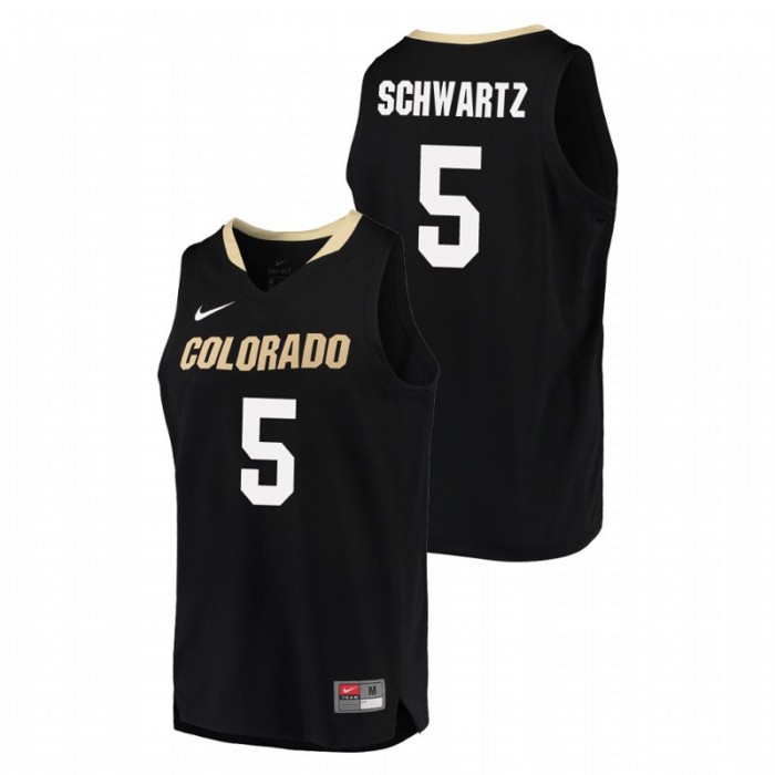 Colorado Buffaloes College Basketball Black D'Shawn Schwartz Replica Jersey For Men