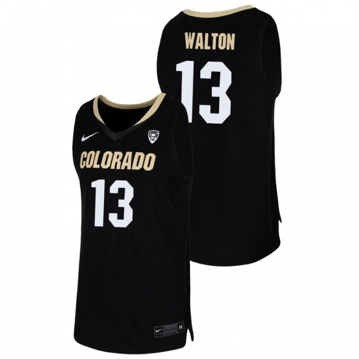 Colorado Buffaloes College Basketball Dallas Walton Team Replica Jersey Black For Men