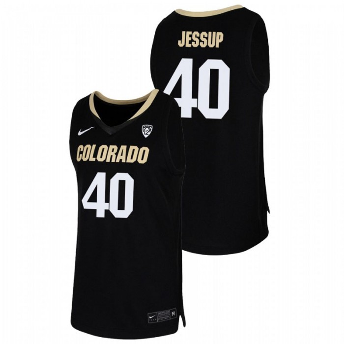 Colorado Buffaloes College Basketball Isaac Jessup Team Replica Jersey Black For Men