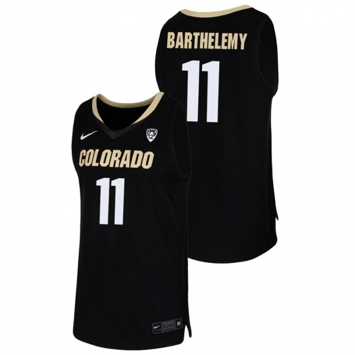 Colorado Buffaloes College Basketball Keeshawn Barthelemy Team Replica Jersey Black For Men