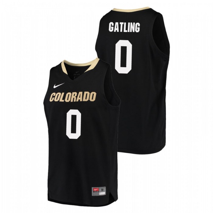 Colorado Buffaloes College Basketball Black Shane Gatling Replica Jersey For Men