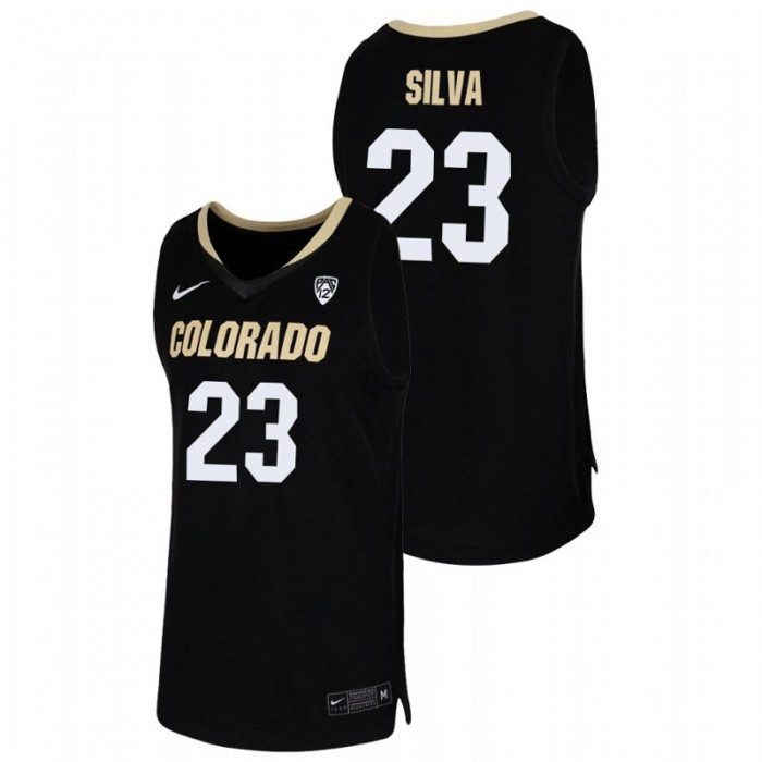 Colorado Buffaloes College Basketball Tristan Da Silva Team Replica Jersey Black For Men