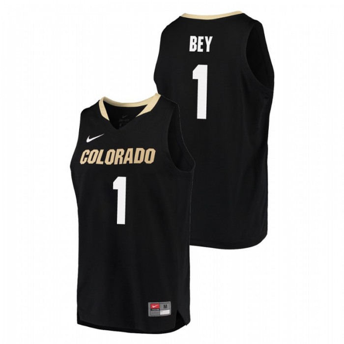 Colorado Buffaloes College Basketball Black Tyler Bey Replica Jersey For Men