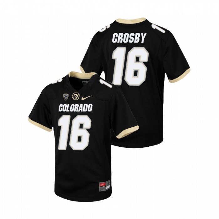 Colorado Buffaloes Mason Crosby Replica Football Jersey Youth Black