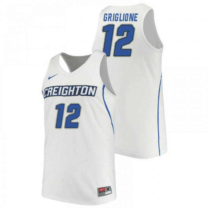 Creighton Bluejays College Basketball White Gracey Griglione Performance Jersey