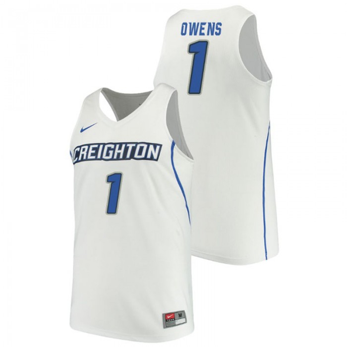 Creighton Bluejays College Basketball White Jade Owens Performance Jersey
