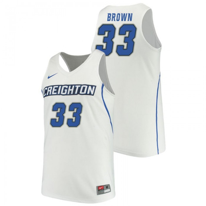 Creighton Bluejays College Basketball White Kylie Brown Performance Jersey