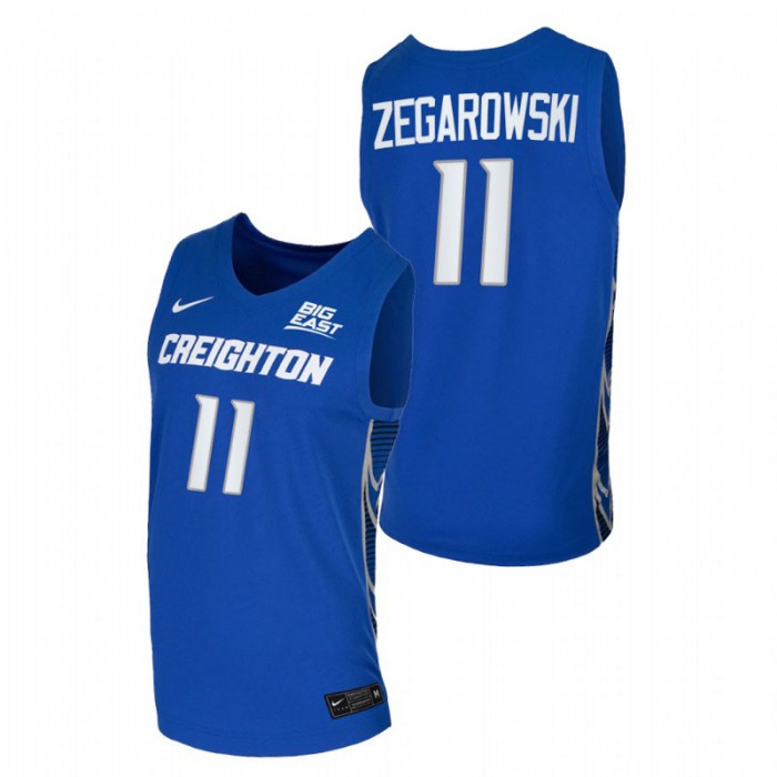 Creighton Bluejays Replica Marcus Zegarowski College Basketball Jersey Blue Men