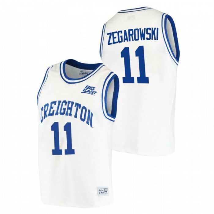 Creighton Bluejays Retro Marcus Zegarowski College Basketball Jersey White Men