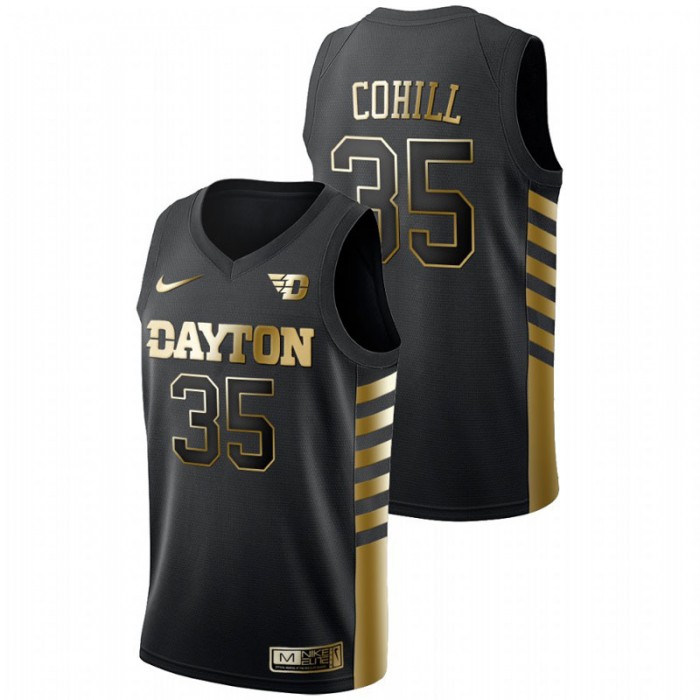 Dwayne Cohill Dayton Flyers Golden Edition Limited Black Jersey For Men