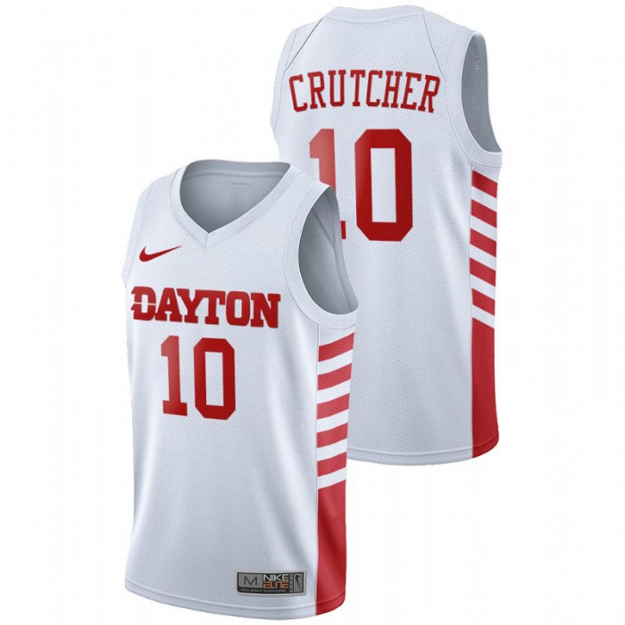 Dayton Flyers Jalen Crutcher College Basketball White Jersey For Men