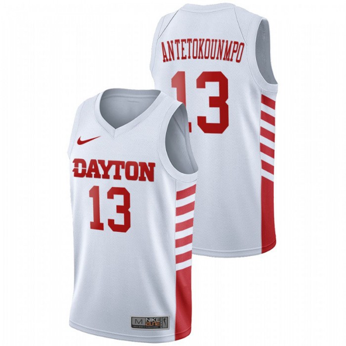 Dayton Flyers Kostas Antetokounmpo College Basketball White Jersey For Men