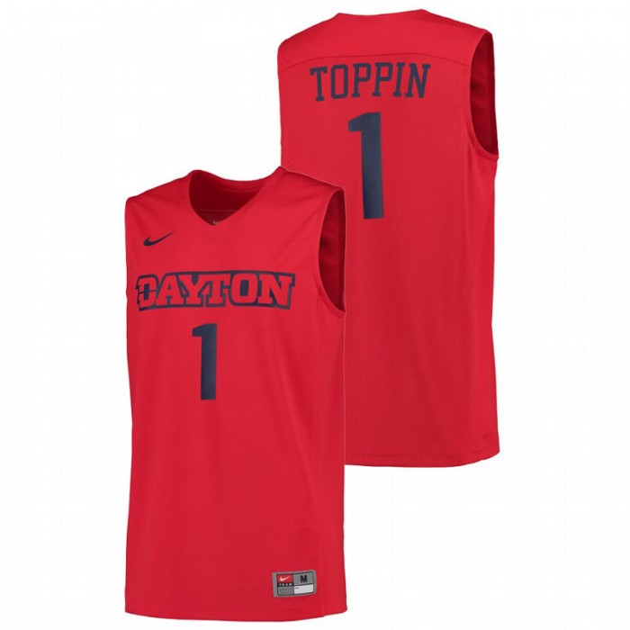 Dayton Flyers Obi Toppin College Basketball Red Jersey For Men