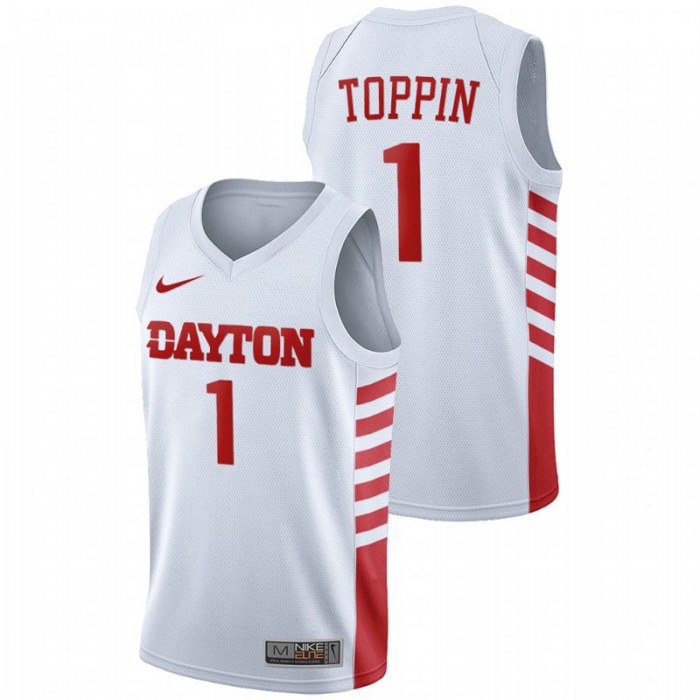 Dayton Flyers Obi Toppin College Basketball White Jersey For Men