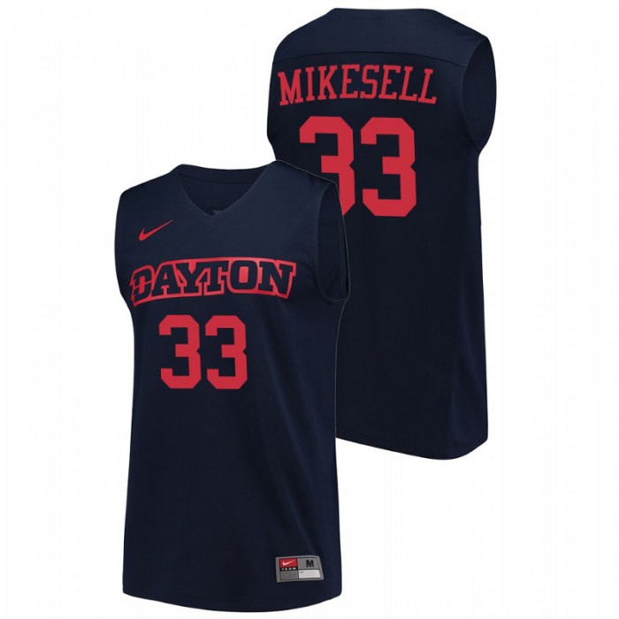 Dayton Flyers Ryan Mikesell College Basketball Navy Jersey For Men