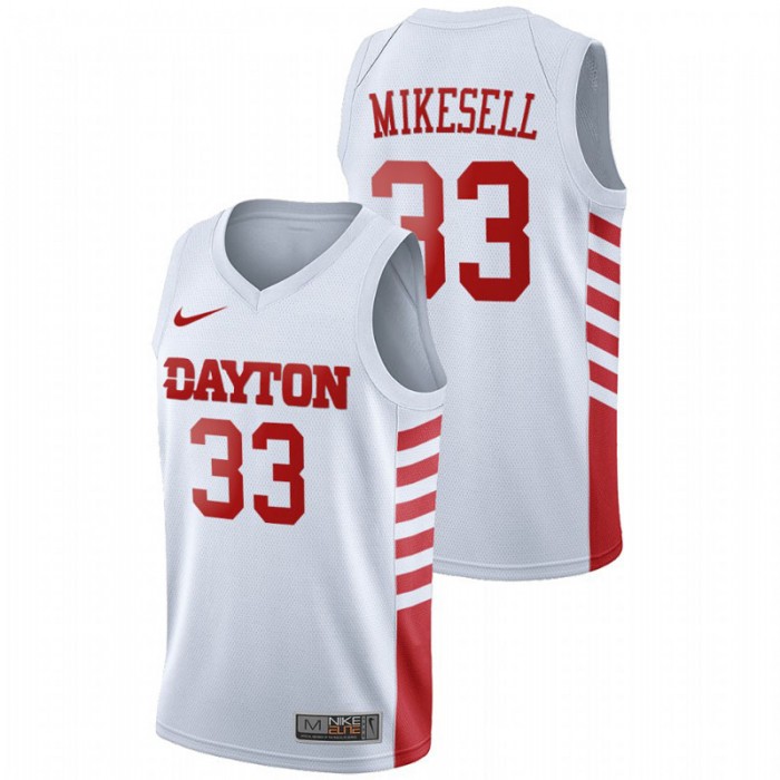 Dayton Flyers Ryan Mikesell College Basketball White Jersey For Men