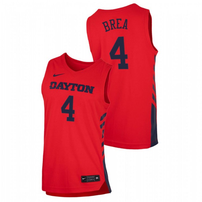 Dayton Flyers Replica Koby Brea College Basketball Jersey Red Men