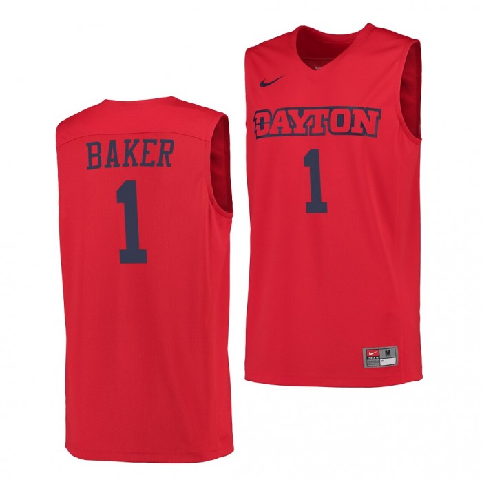 Tyrone Baker 2022-23 Dayton Flyers College Basketball Jersey Red