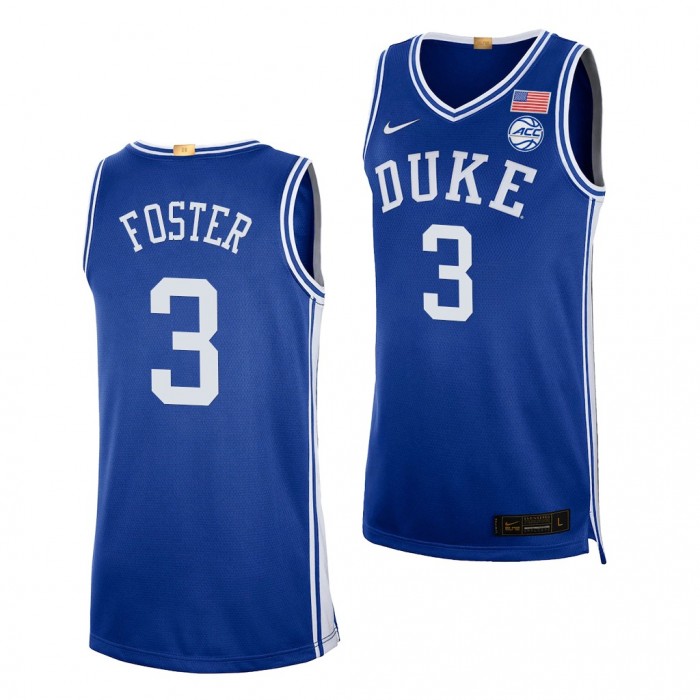 Caleb Foster #3 Duke Blue Devils Elite Basketball 2023 Classc Jersey Royal