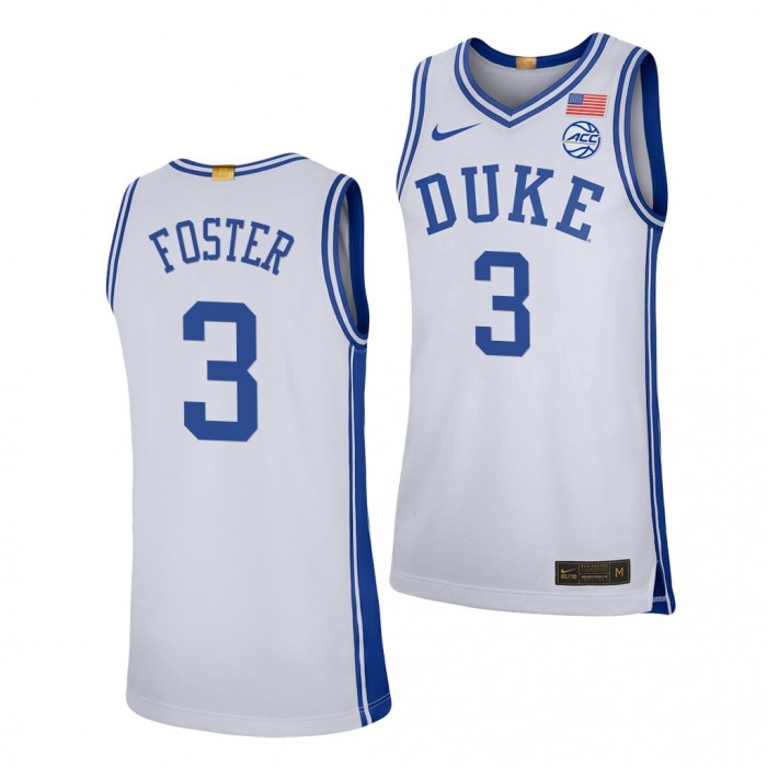 Caleb Foster #3 Duke Blue Devils College Basketball 2023 Classc Jersey White