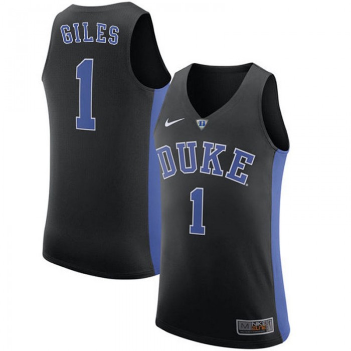 Duke Blue Devils #1 Harry Giles Black College Basketball Jersey