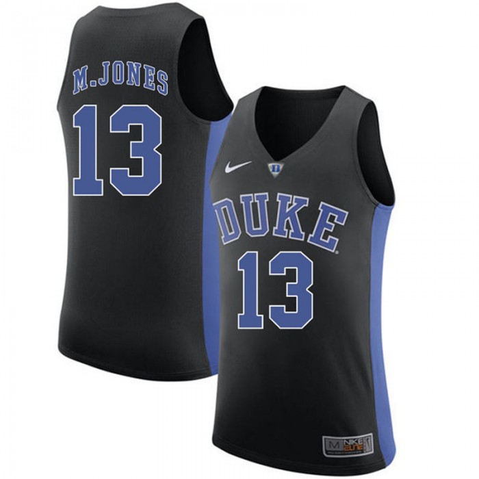 Duke Blue Devils #13 Matt Jones Black College Basketball Jersey