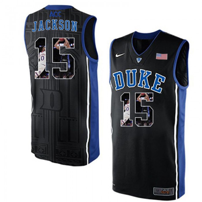 Duke Blue Devils Frank Jackson Black NCAA College Basketball Player Portrait Fashion Jersey