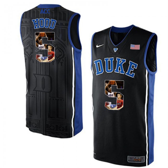 Duke Blue Devils Rodney Hood Black NCAA College Basketball Player Portrait Fashion Jersey