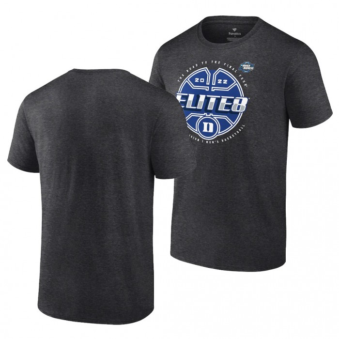 Duke Blue Devils 2022 NCAA March Madness Elite Eight Charcoal Basketball Tournament T-Shirt Men
