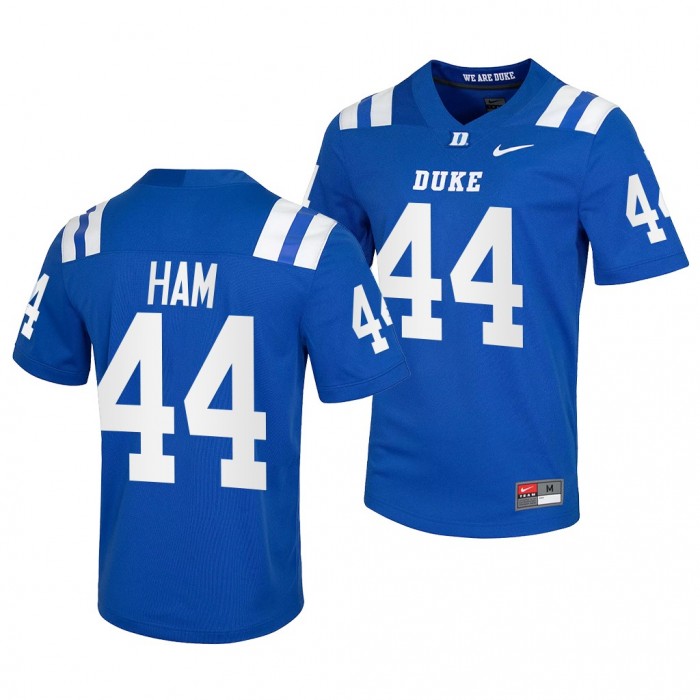 Duke Blue Devils Charlie Ham College Football Jersey Blue Jersey