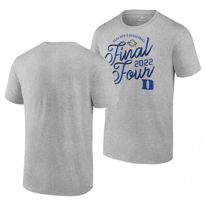 Duke Blue Devils 2022 NCAA March Madness Final Four Gray Time Out T-Shirt Men