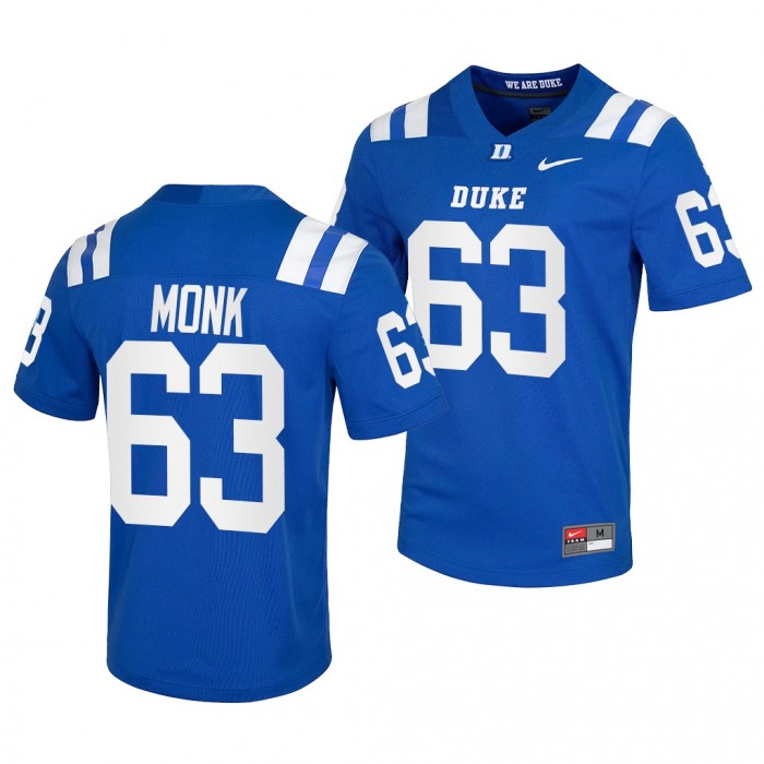 Duke Blue Devils Jacob Monk College Football Jersey Blue Jersey