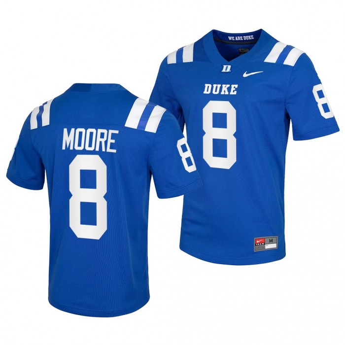 Duke Blue Devils Jordan Moore College Football Jersey Blue Jersey