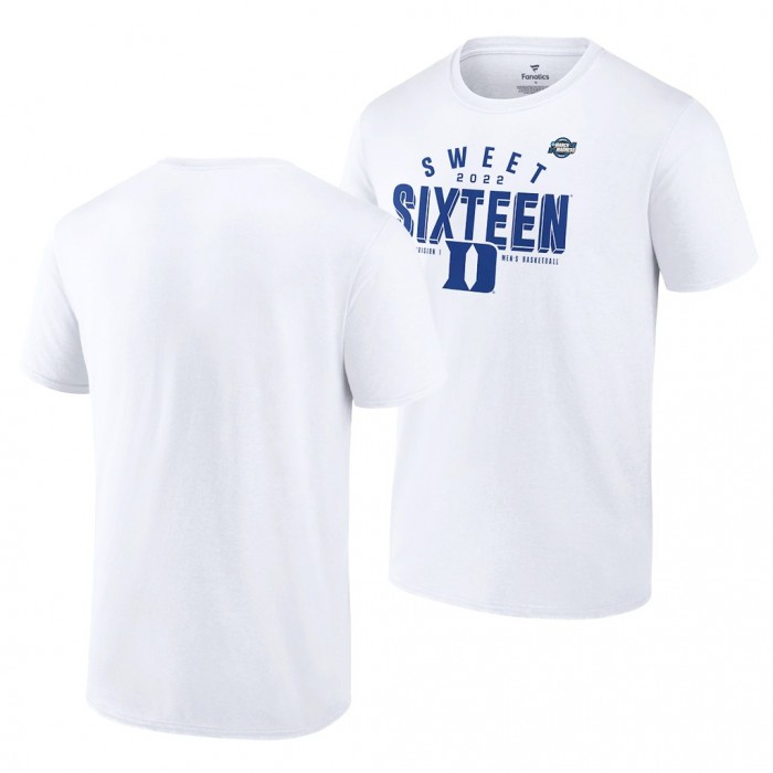 Duke Blue Devils 2022 NCAA March Madness Sweet Sixteen White For Men Basketball Tournament T-Shirt Men