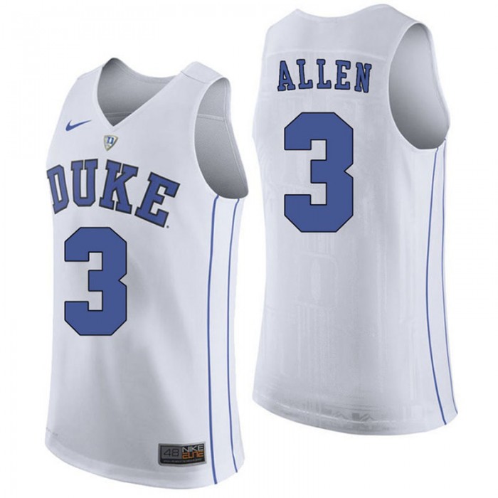 Duke Blue Devils #3 Grayson Allen White College Basketball Jersey