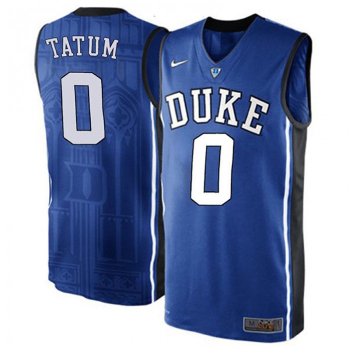 Male Jayson Tatum Duke Blue Devils Blue NCAA High-School Basketball NBA Player Jersey