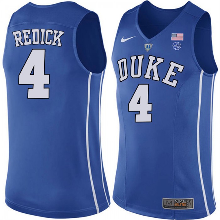 Male JJ Redick Duke Blue Devils Royal College Basketball Player Performance Jersey