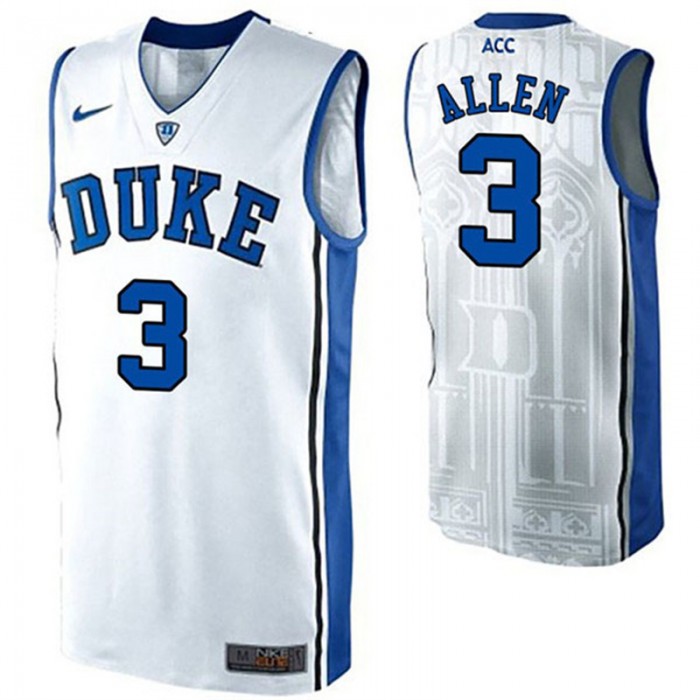 Male Grayson Allen Duke Blue Devils White NCAA High-School Basketball NBA Player Jersey